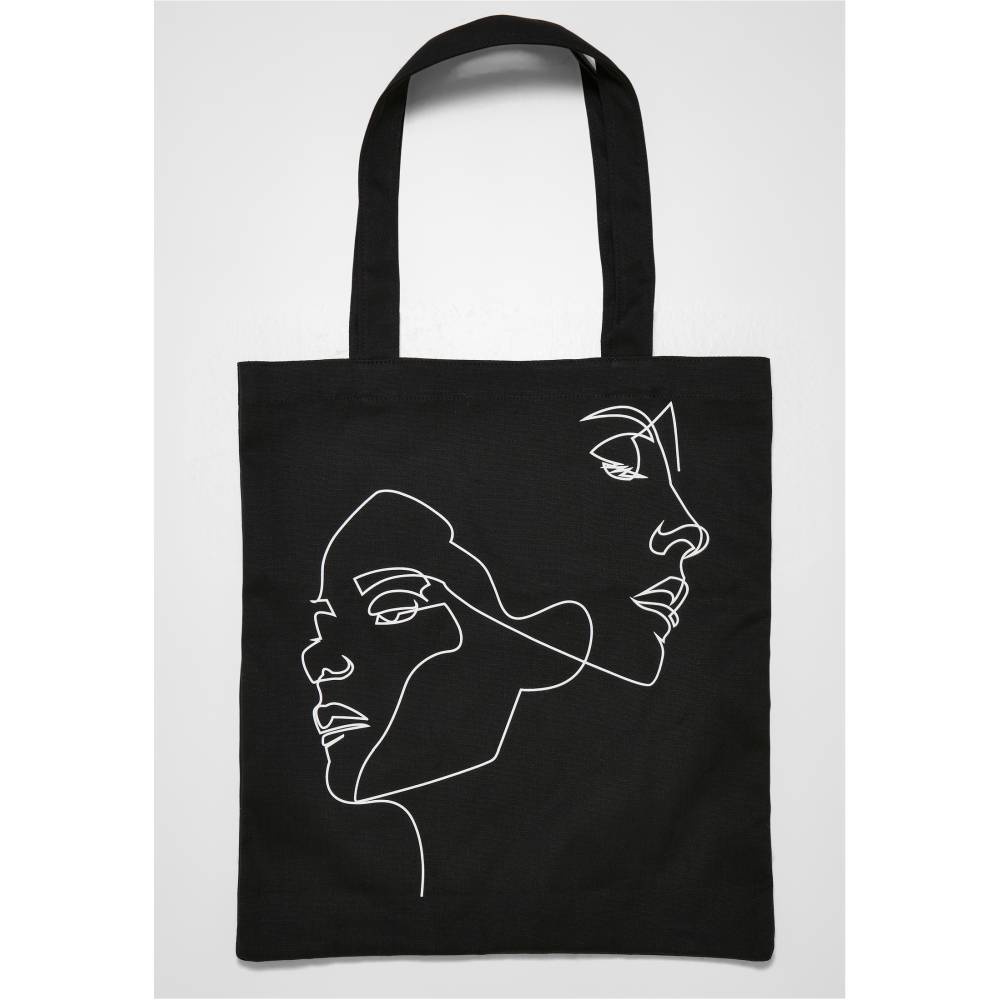 Mister Tee - One Line Canvas Tote bag - Black